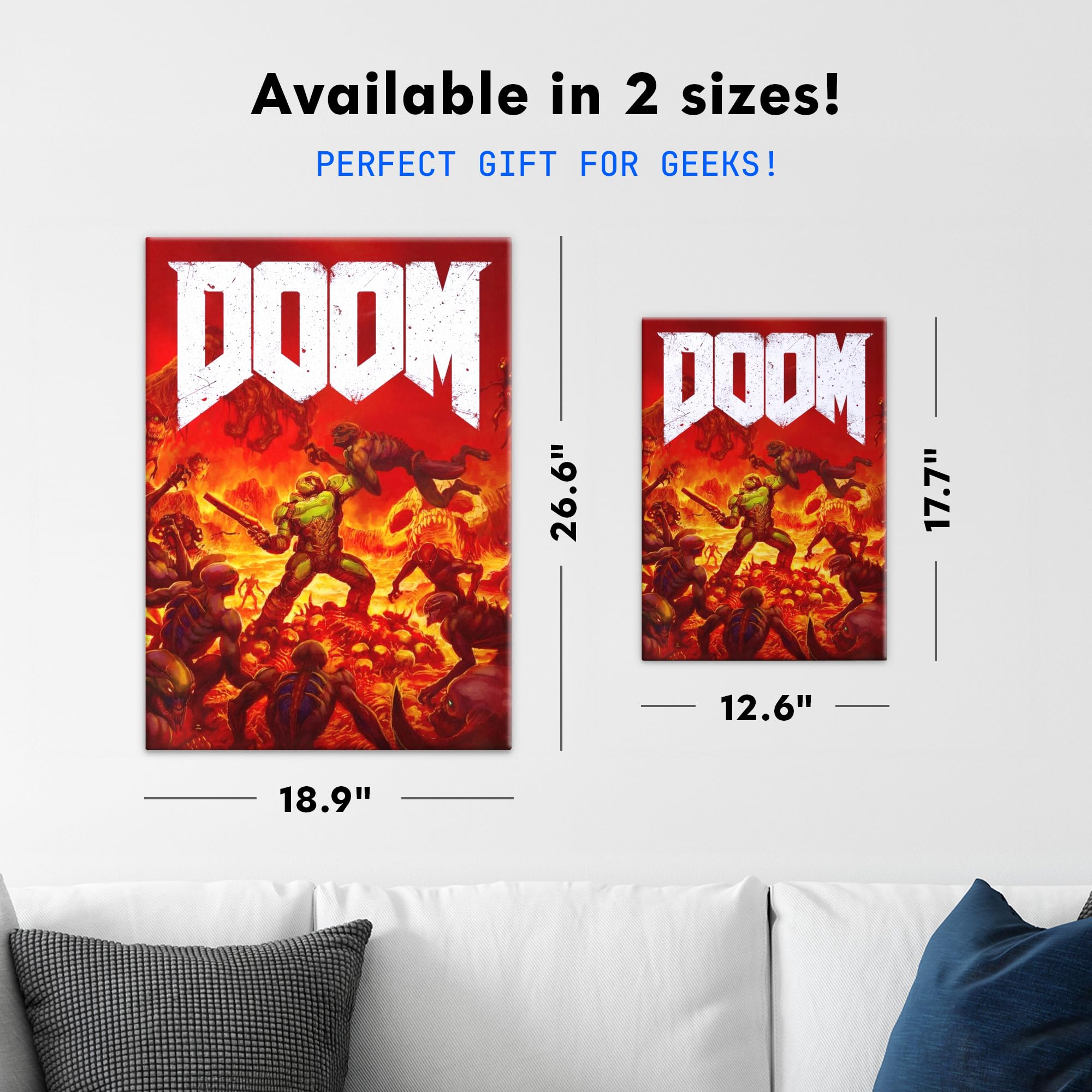 Amazon.com: Displate Official DOOM Metal Poster Magnetic Mounting